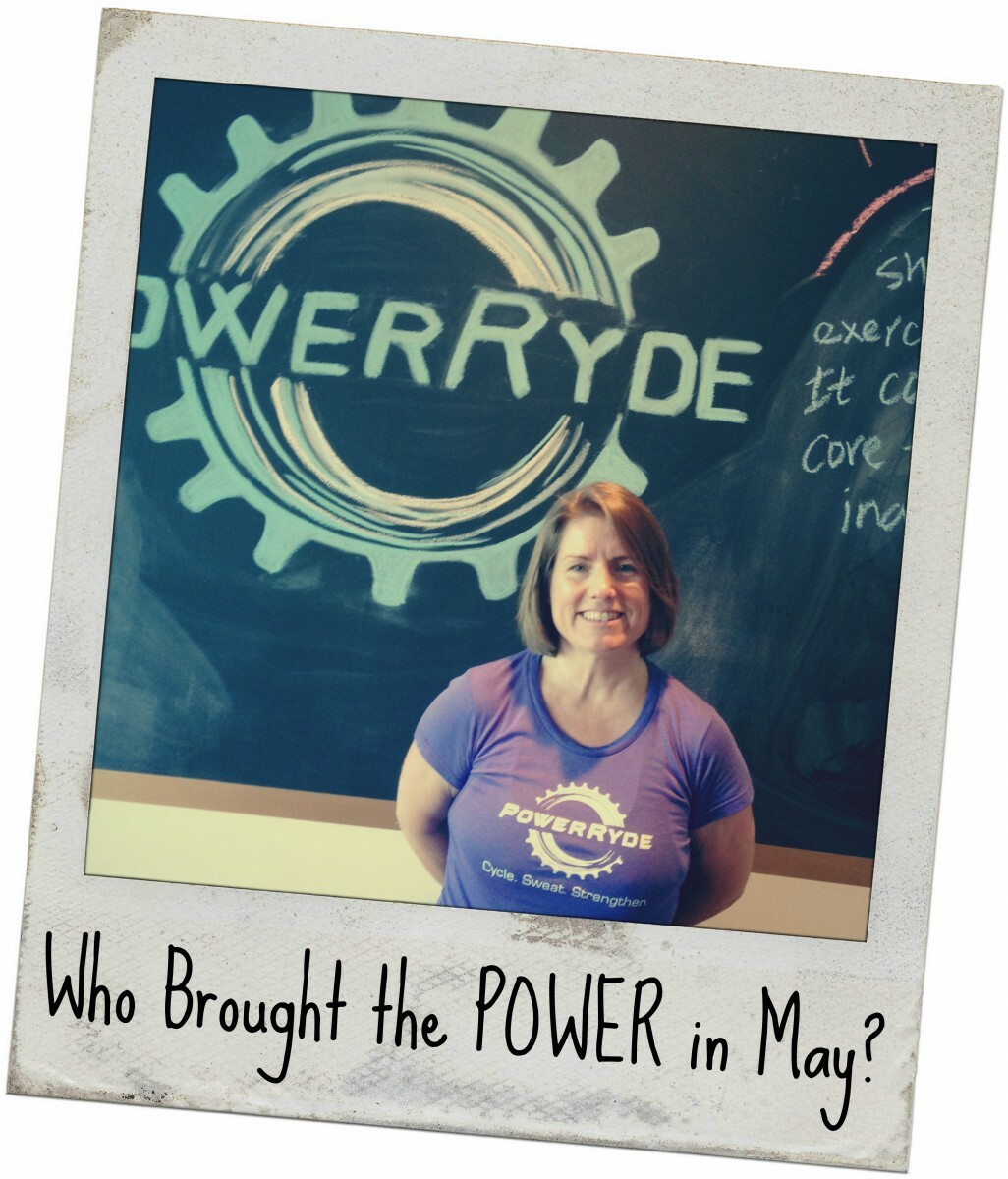 Polaroid style picture of Lauren Aiello with 'Who Brought the POWER in 'May'?
